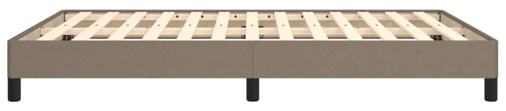 Cama sem colchão 140x190 cm tecido castanho-acinzentado