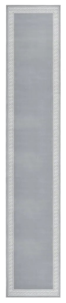 vidaXL Passadeira 80x450 cm polipropileno cinzento com padrão