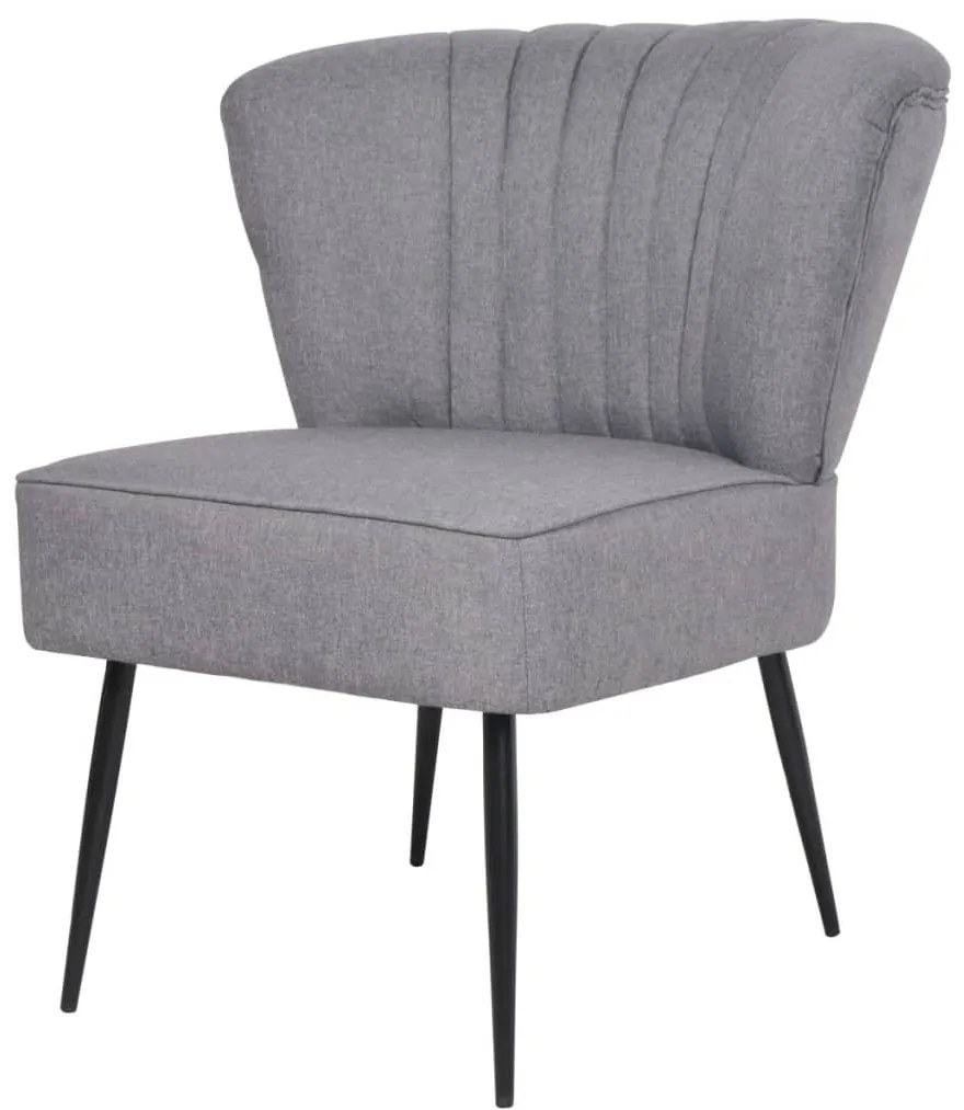 vidaXL Cadeira de cocktail tecido cinzento-claro