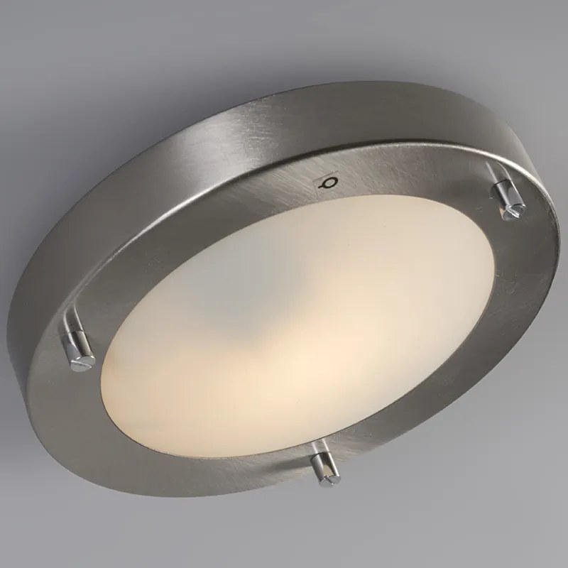 Candeeiro de teto moderno em aço 18 cm IP44 - Yuma