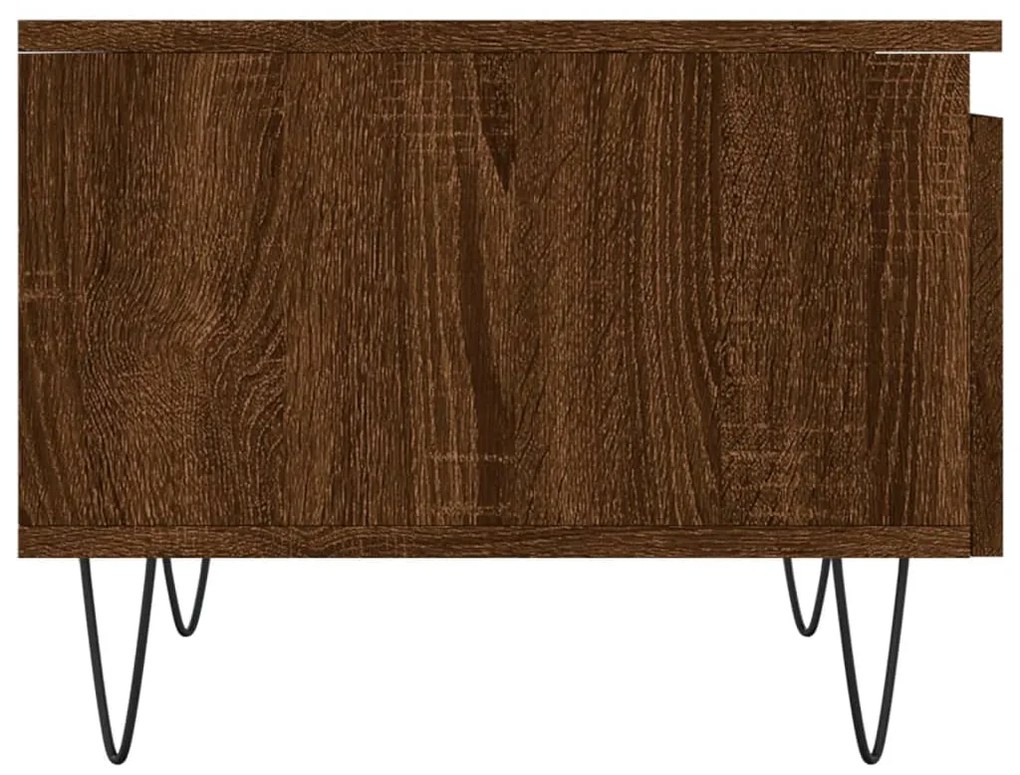 Mesas centro 2 pcs 50x46x35 cm deriv. madeira carvalho castanho