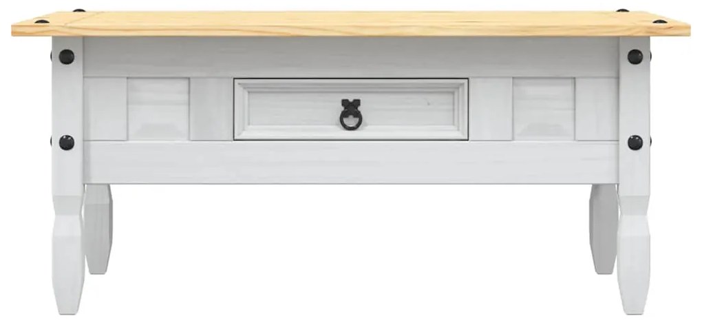 Mesa de centro Corona pinho mexicano 100x55x44 cm branco