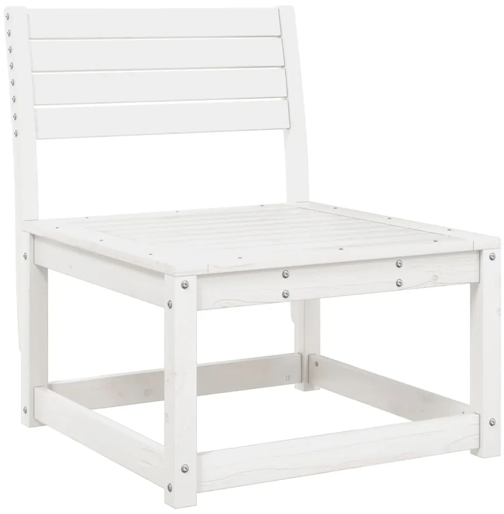 5 pcs conjunto de sofás de jardim madeira pinho maciça branco