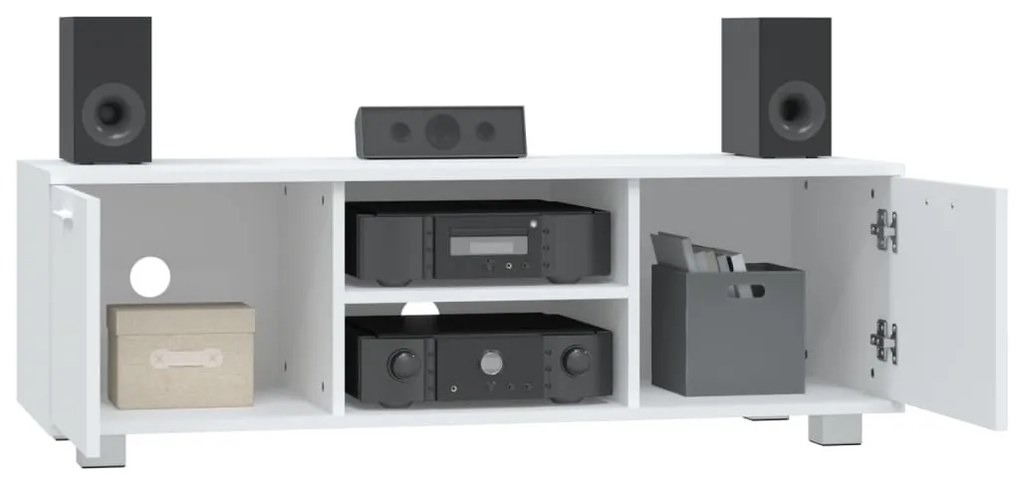 Móvel de TV 120x40,5x35 cm derivados de madeira branco