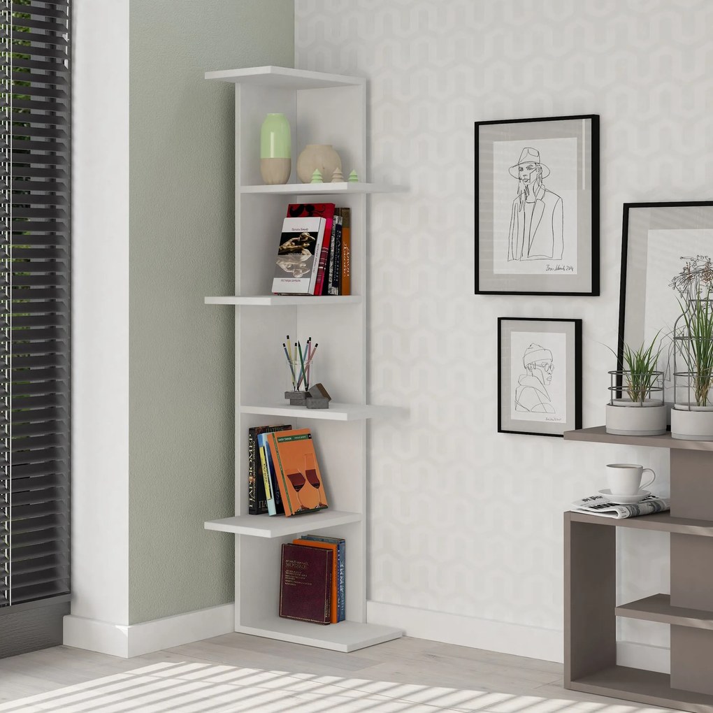 Estante Saso – Branco – 37 cm x 141 cm x 24 cm