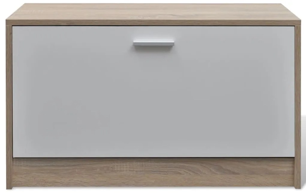 Conjunto de sapateira 3 em 1 branco e carvalho