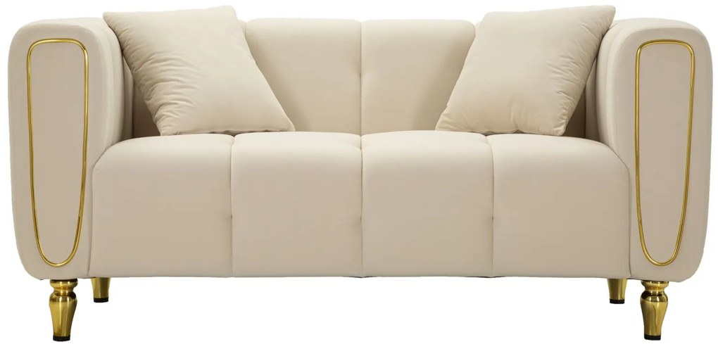 SOFÁ ALMA CREME COM ALMOFADAS 155X81X71CM