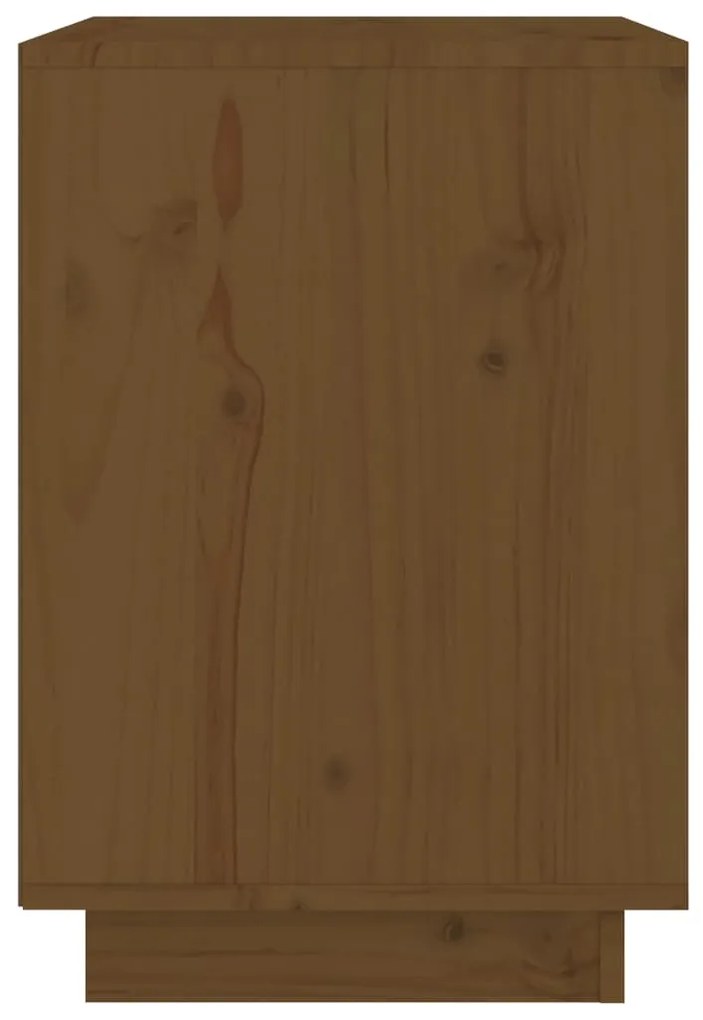 Mesas de cabeceira 2 pcs 40x35x50 cm pinho maciço castanho mel