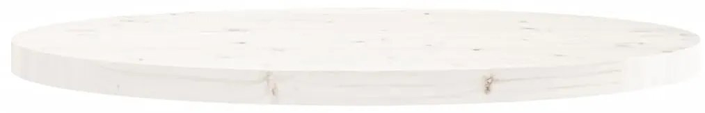 Tampo de mesa redondo Ø90x3 cm madeira de pinho maciça branco
