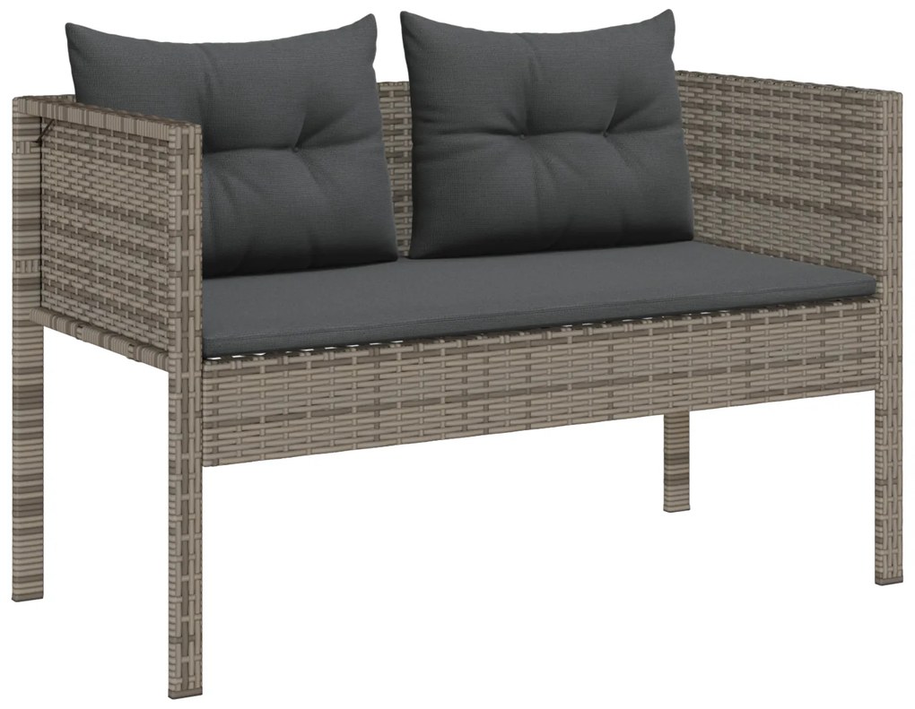 Conjunto de Sofás para Exterior Cinza e cinza escuro