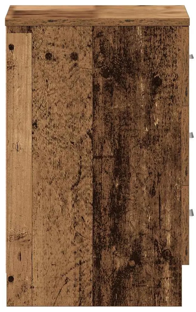 Mesa de cabeceira madeira velha 38x35x55 cm madeira trabalhada