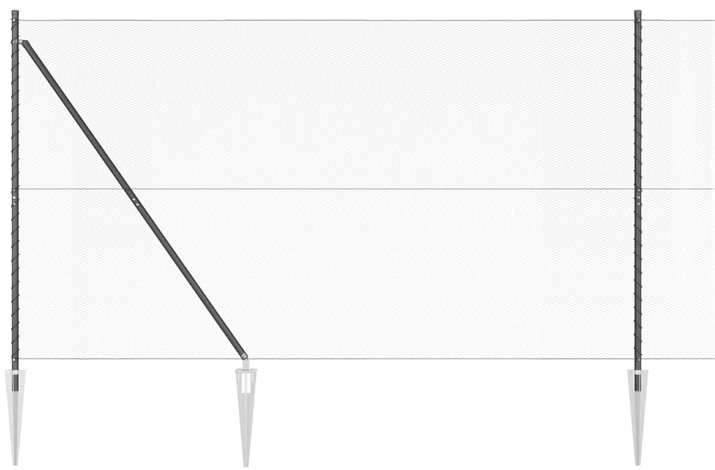Cerca Hexagonal vidaXL Cinza 1.6x50 m Aço