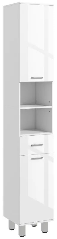 Armário Alto Damise de Casa de Banho de 180cm - Branco - Design Modern