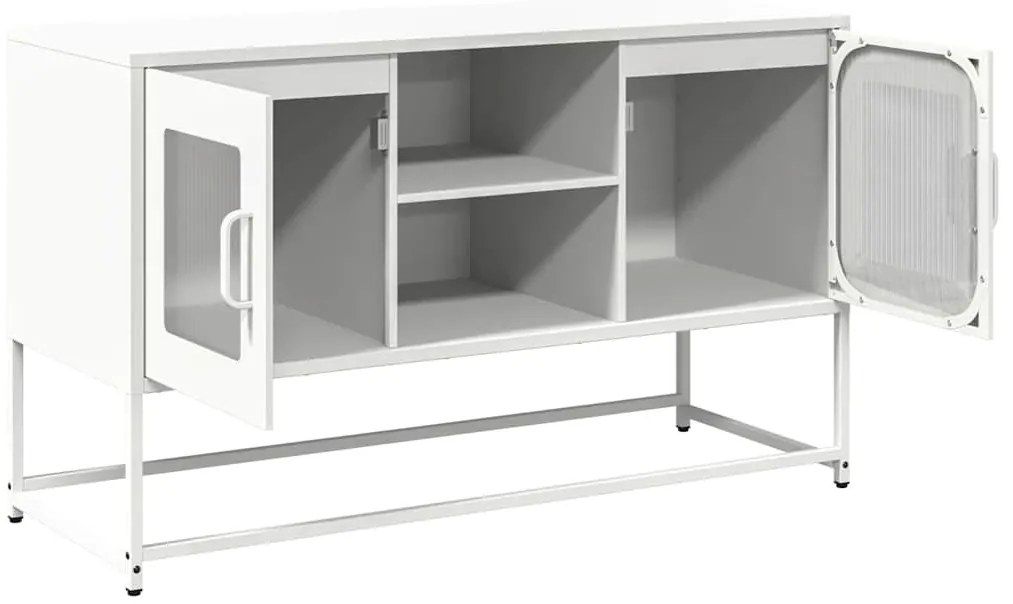 Móvel de TV 100,5x39x60,5 cm aço branco