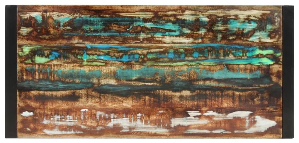 Mesa de jantar 120x55x76 cm madeira recuperada maciça