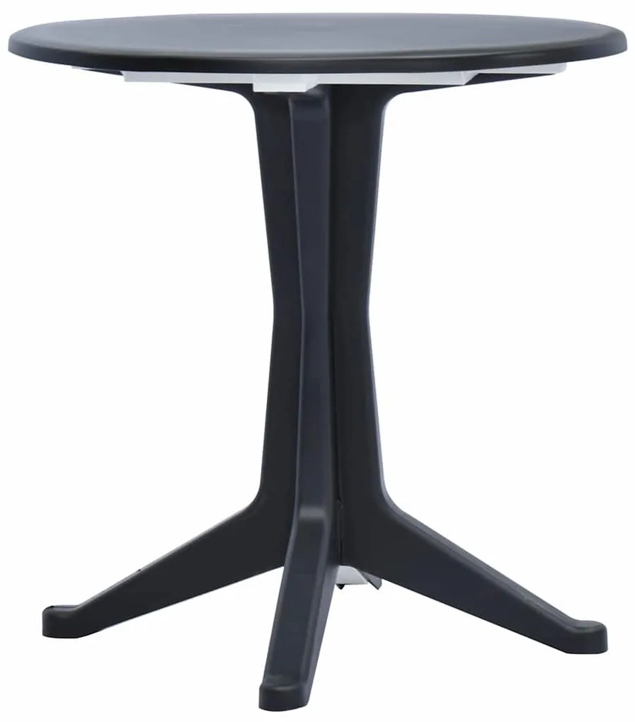 vidaXL Mesa de jardim 70 cm plástico antracite