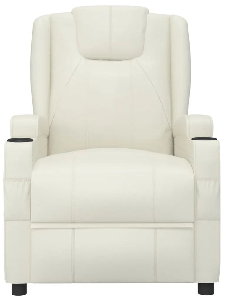 Poltrona elevatória couro artificial branco nata
