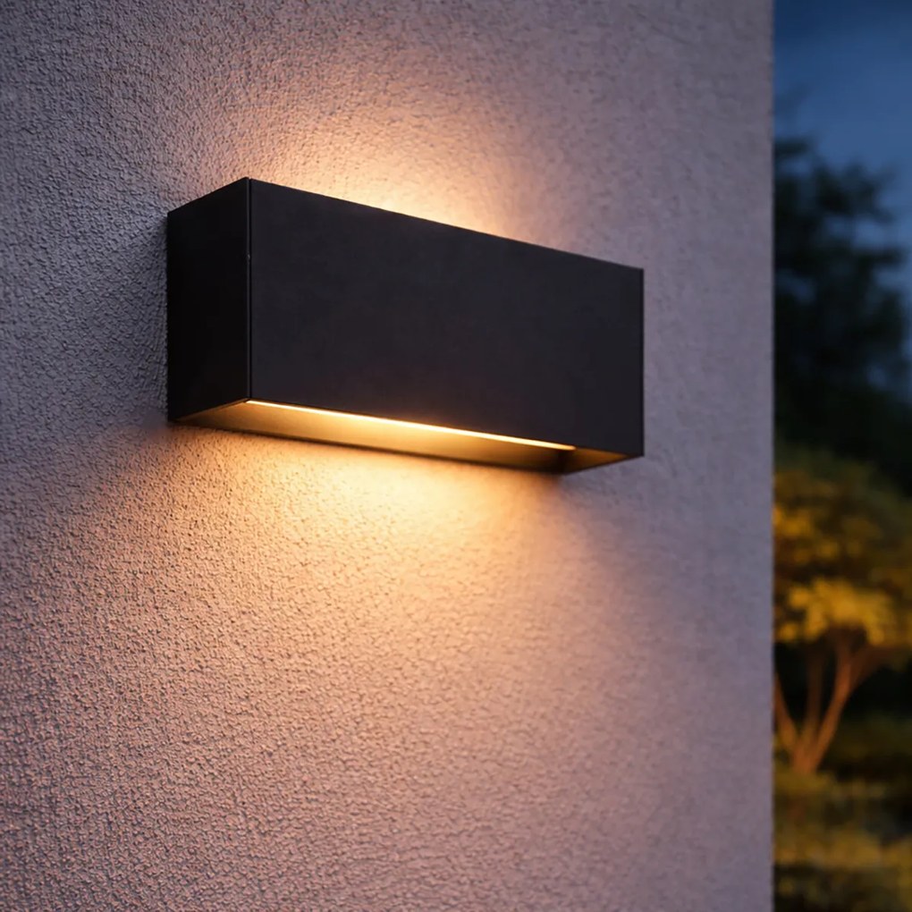 Candeeiro de parede moderno antracite com LED IP54 - Spector