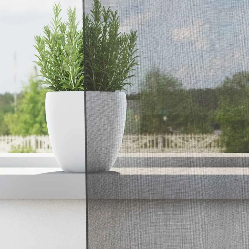 Cortinas de voile com laços 2 pcs cinzento-escuro 140x225 cm