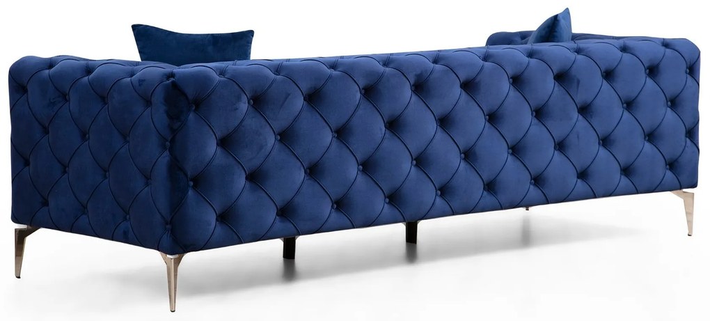 Sofá de 3 Lugares Como – Azul Marinho – 237 x 70 x 90 cm