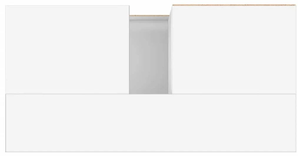 Armário de casa de banho 65x33x60cm derivados de madeira branco
