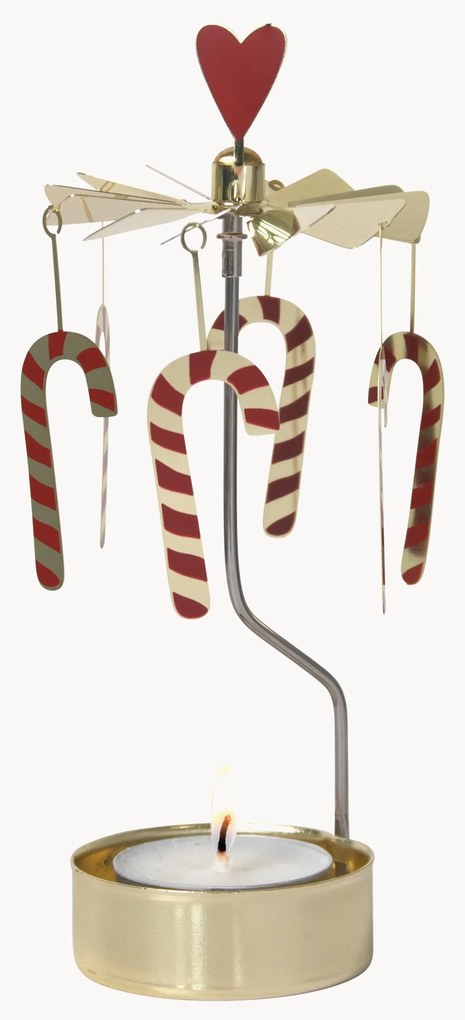 Suporte para velas giratório para Natal Polkagris