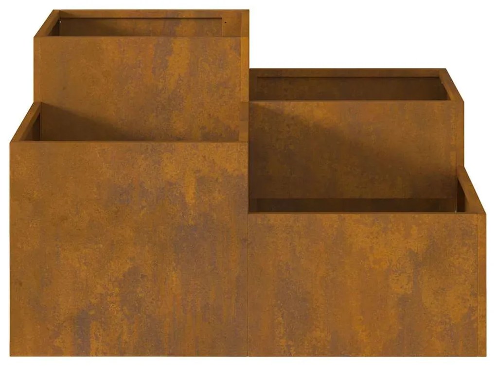 Jardineira vidaXL 100x100x48 cm em Aço Resistente à Corrosão