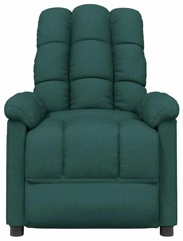 Poltrona de massagens tecido verde-escuro