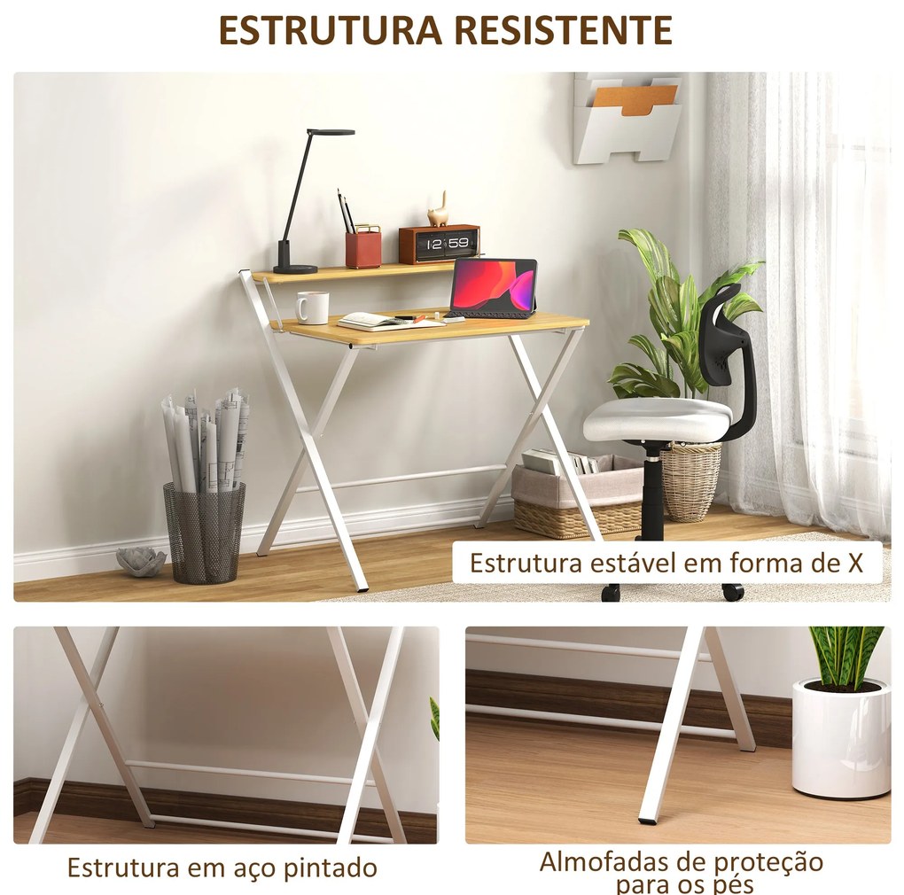 Secretária de Canto – Modelo Västerås – 86x66x82 – Moderna – Branco