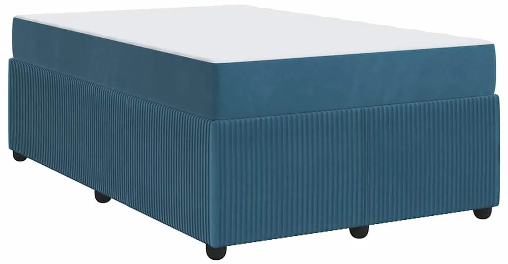 Estrutura de cama com colchão Outros Azul 120 x 190 cm Veludo