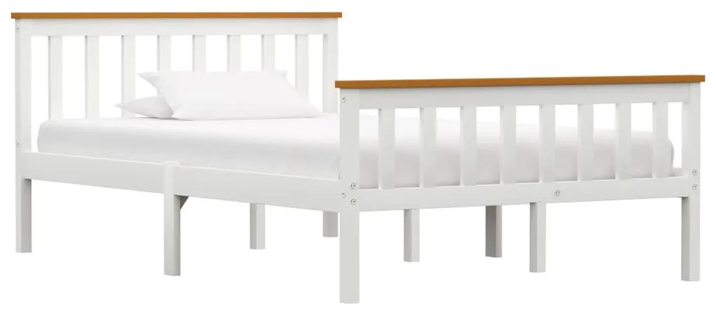 283246 vidaXL Estrutura de cama 120x200 cm pinho maciço branco