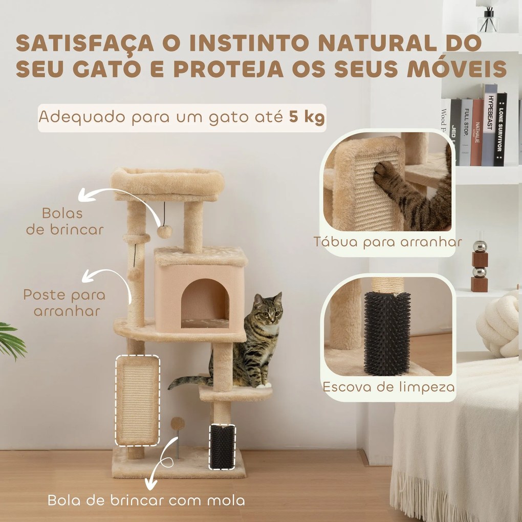 PawHut Arranhador para Gatos Grande Altura 104 cm Arranhador para Gato