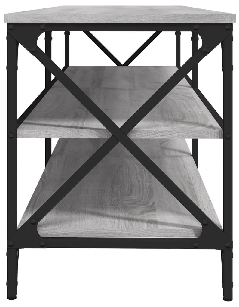 Móvel p/ TV 140x40x50 cm derivados de madeira cinzento sonoma