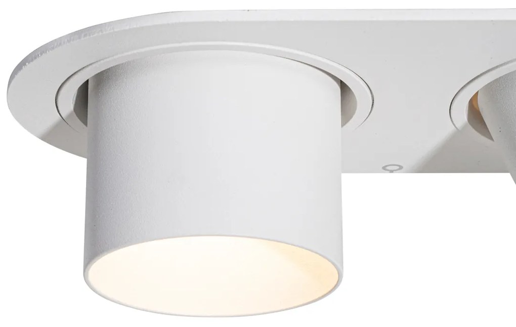 Conjunto de 6 Focos Embutidos Brancos 2-Luzes GU10 50mm - Installa