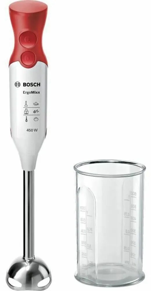 Batedora de Mão Bosch Hand Blender 600 Ml Vermelho Branco 450 W