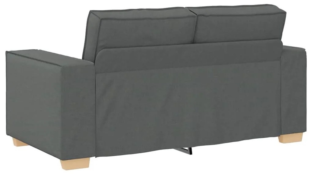 Sofá de 2 lugares cinza escuro 120 cm tecido