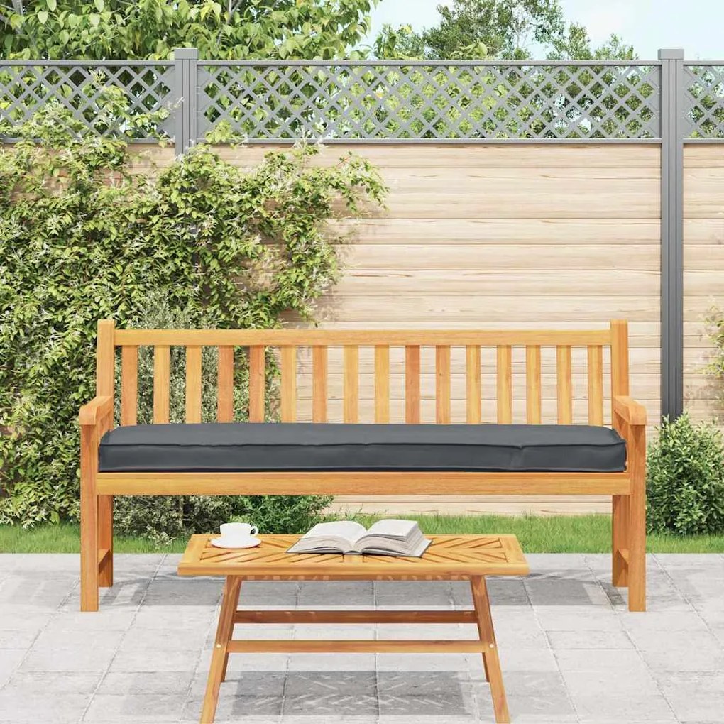 Almofadas para Banco 2 pcs Antracite 200x40x8 cm em Tecido Oxford
