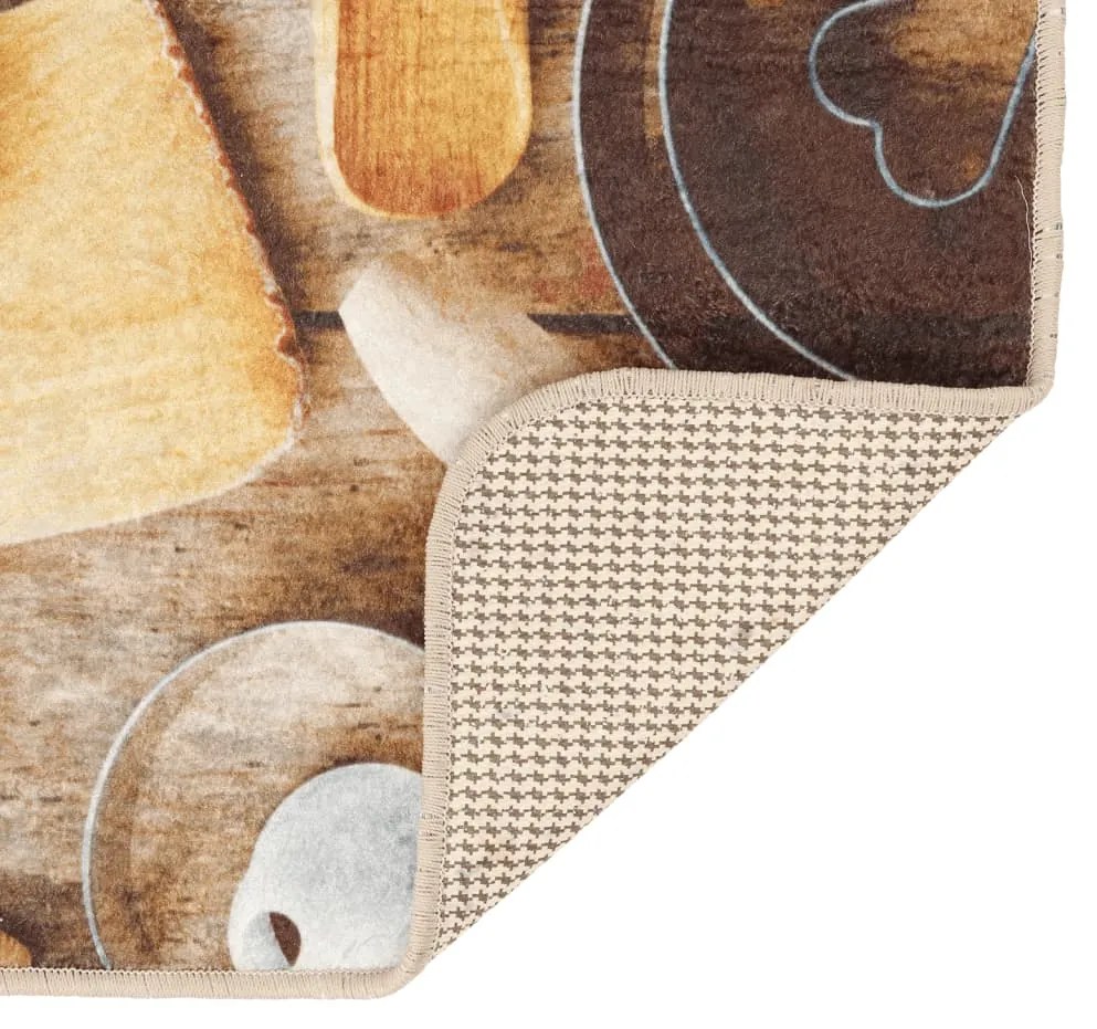 Tapete de cozinha lavável antiderrapante 60x180 cm multicor