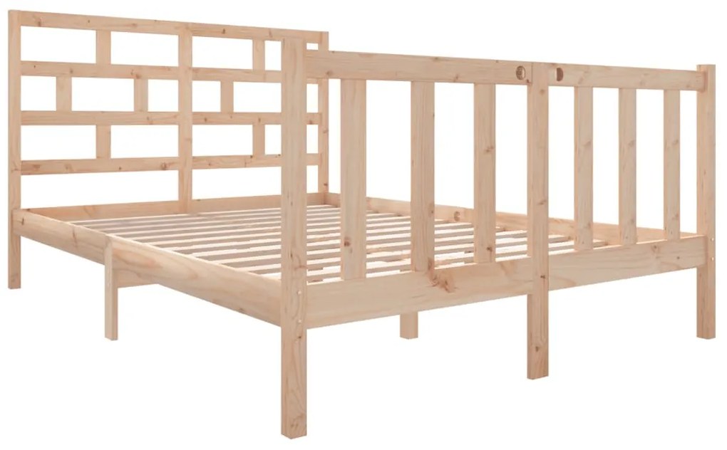Estrutura de cama pequena casal 120x190 cm pinho maciço