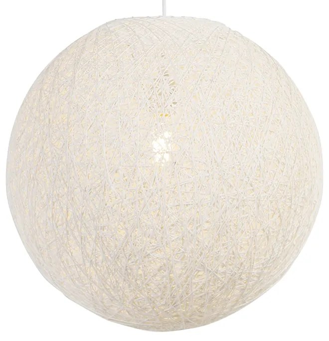 LED Candeeiro suspenso inteligente branco 45 cm com WiFi A60 - Corda Moderno,Design,Country / Rústico