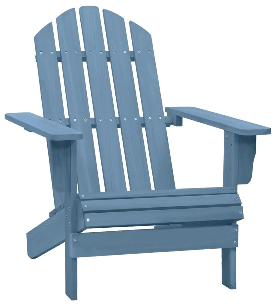 vidaXL Cadeira Adirondack para jardim abeto maciço azul