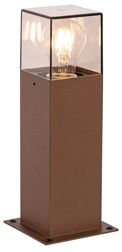 Candeeiro de pé exterior industrial castanho ferrugem 30 cm IP44 - Denmark Industrial
