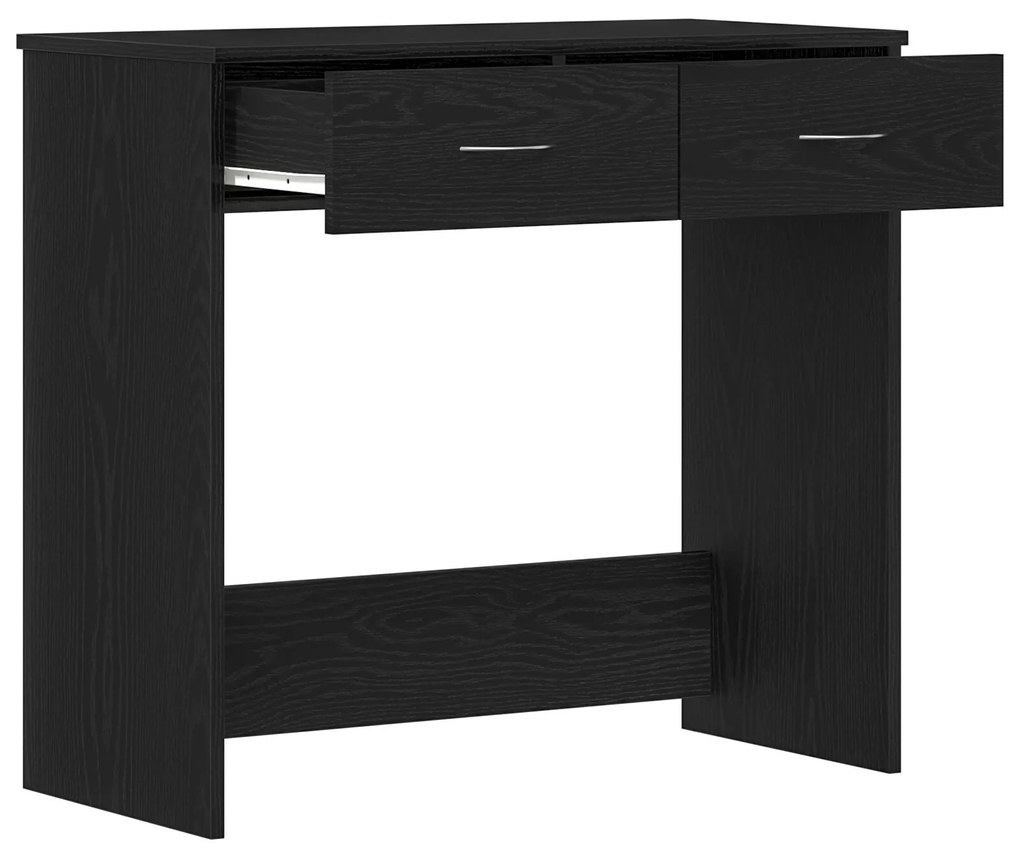 Mesa vidaXL Preta em Carvalho 80x40x75 cm em Madeira de Engenharia