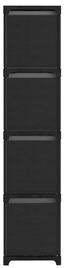 Unid. prateleiras 12 cubos c/ caixas 103x30x141 cm tecido preto