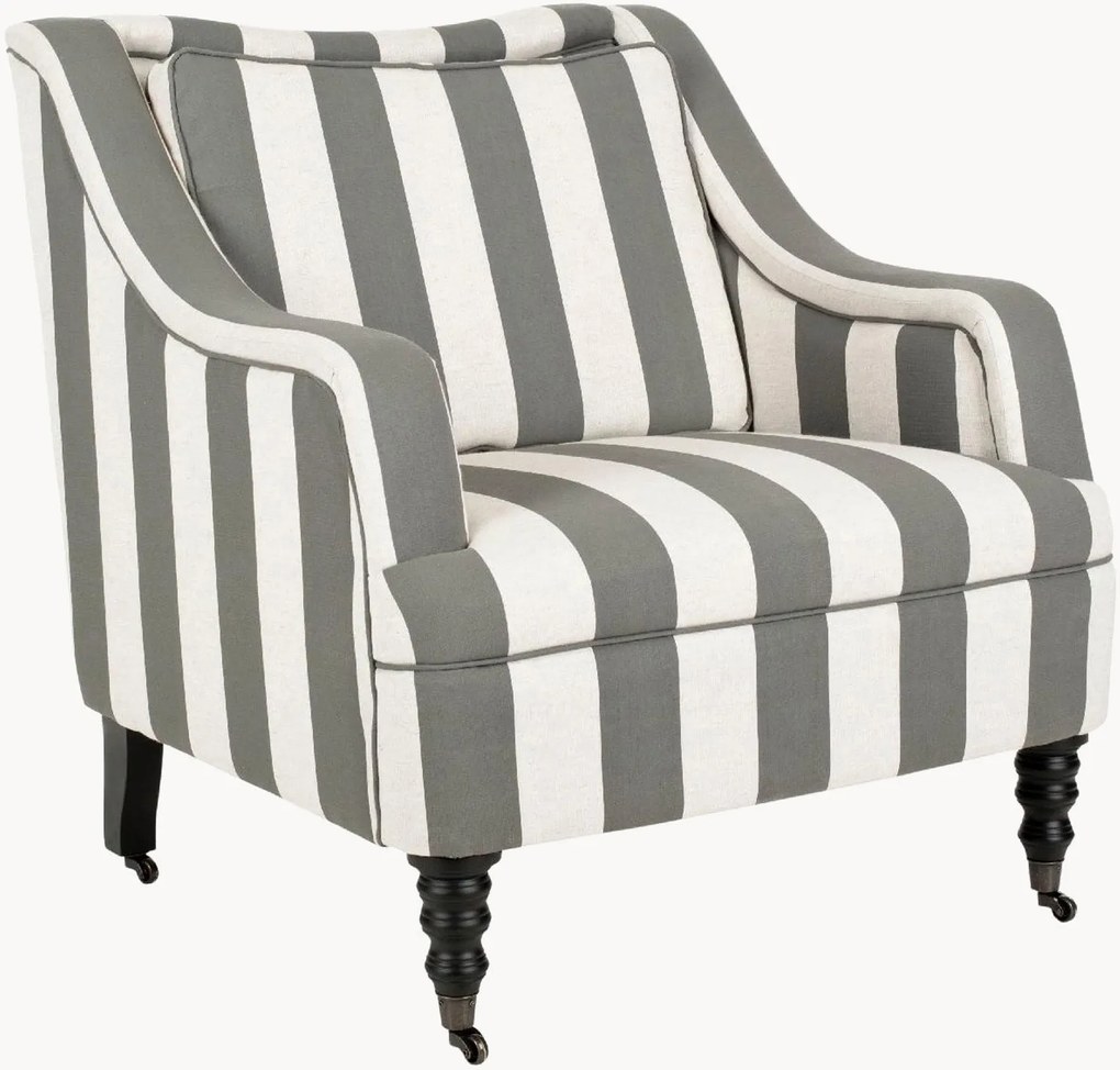 Poltrona estofada com rodas Homer