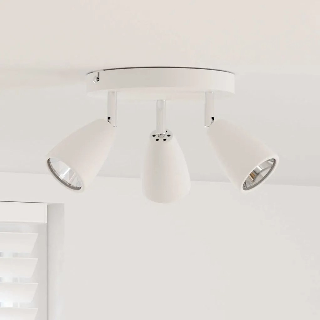 Foco de Teto 3 Vias Ajustável Branco GU10