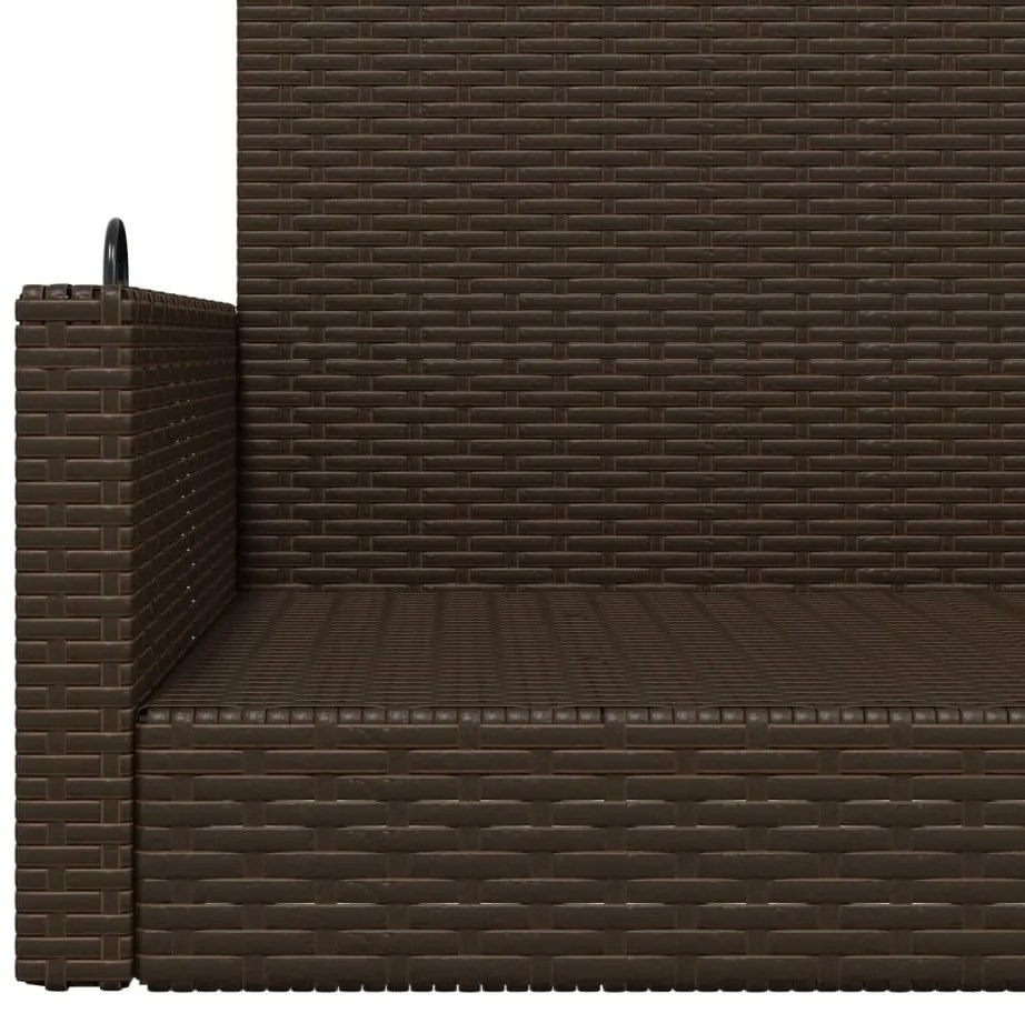 Banco castanho 119x56x48 cm vime PE bege