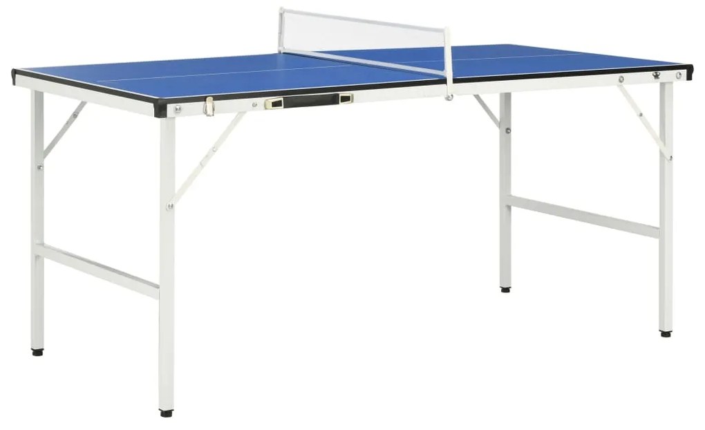 vidaXL Mesa de pingue-pongue de 5 pés com rede 152x76x66 cm azul