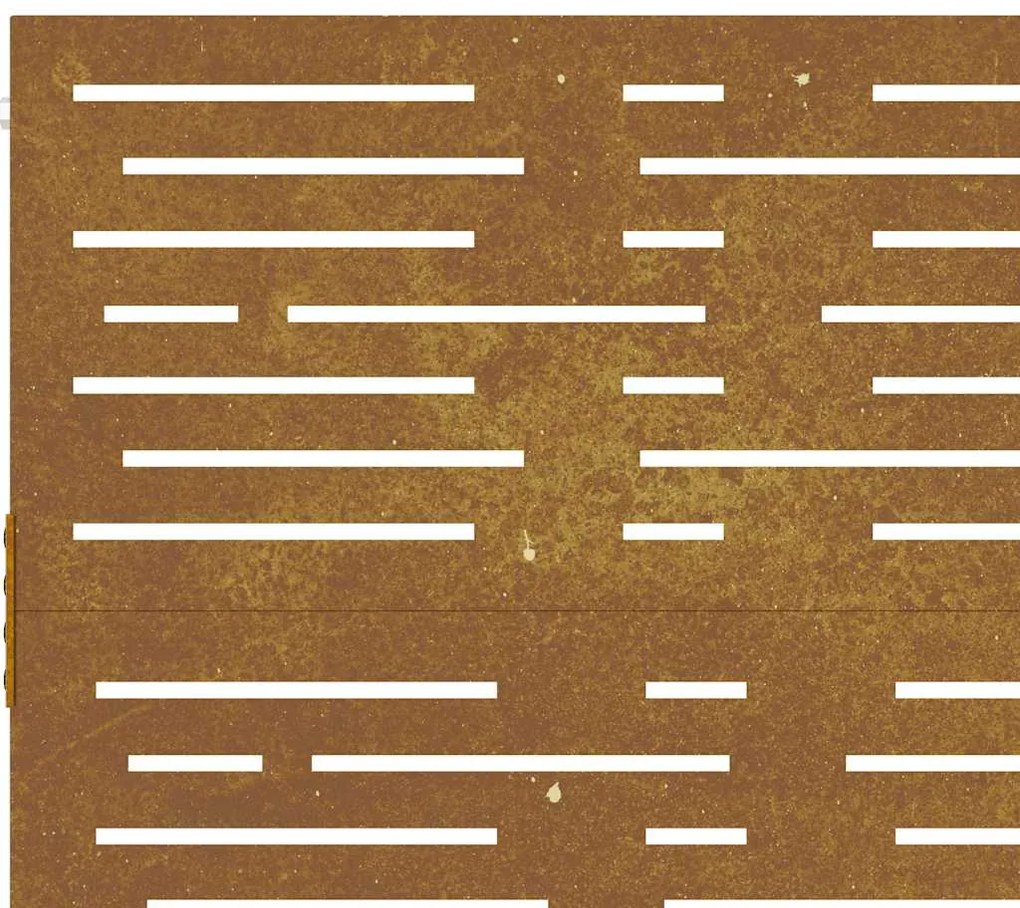 Portão de jardim 85x125 cm aço corten design quadrados