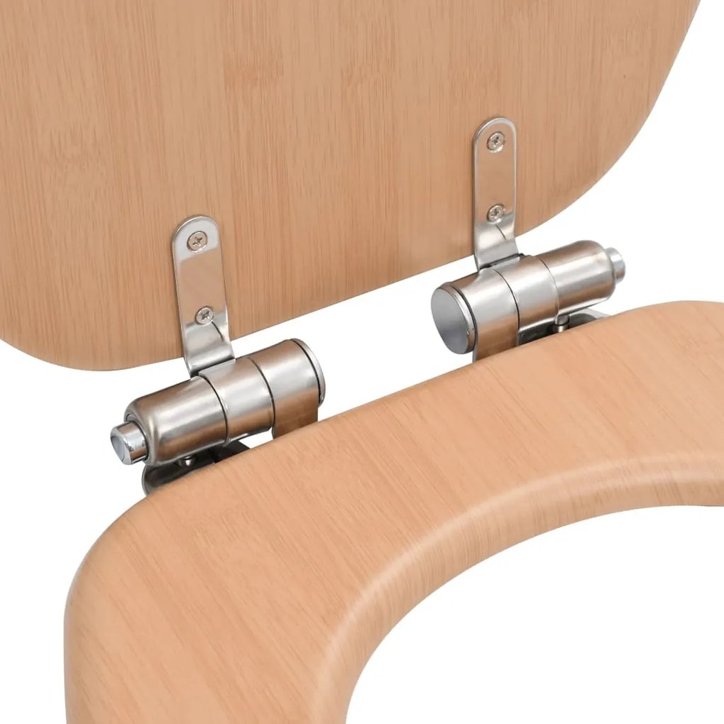 Assento de sanita com tampa de fecho suave MDF design bambu